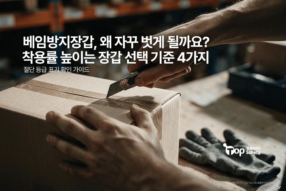 베임방지장갑, 왜 자꾸 벗게 될까요? 착용률 높이는 장갑 선택 기준 4가지
