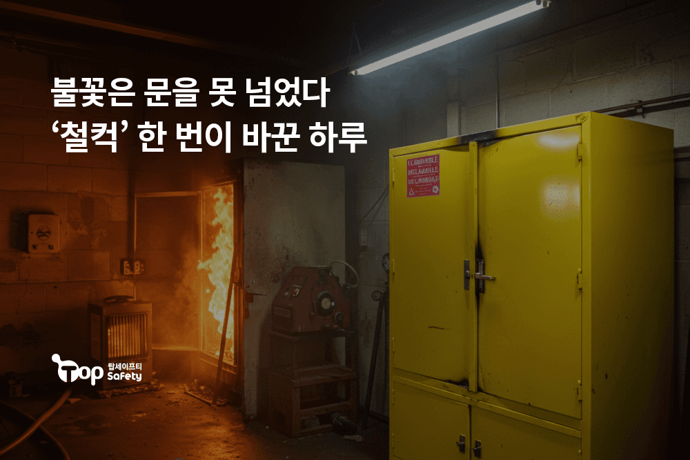 불길보다 먼저 닫힌 문, 자동닫힘이 2차 사고를 막았다.